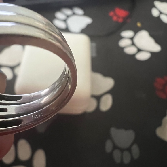 Princess cut Wedding ring - Picture 5 of 5